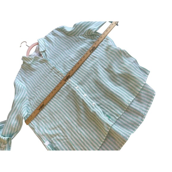 Tommy Bahama Turquoise Linen Button Front Top Size XL Tunic Beach Resort - Picture 13 of 15